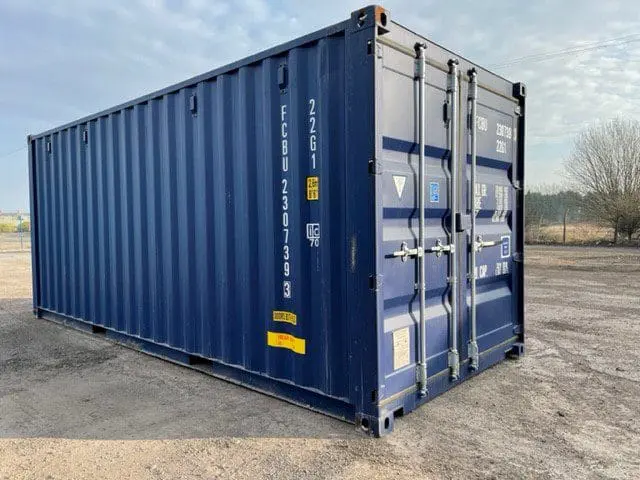 20' New Dark Blue Tri-Door Front